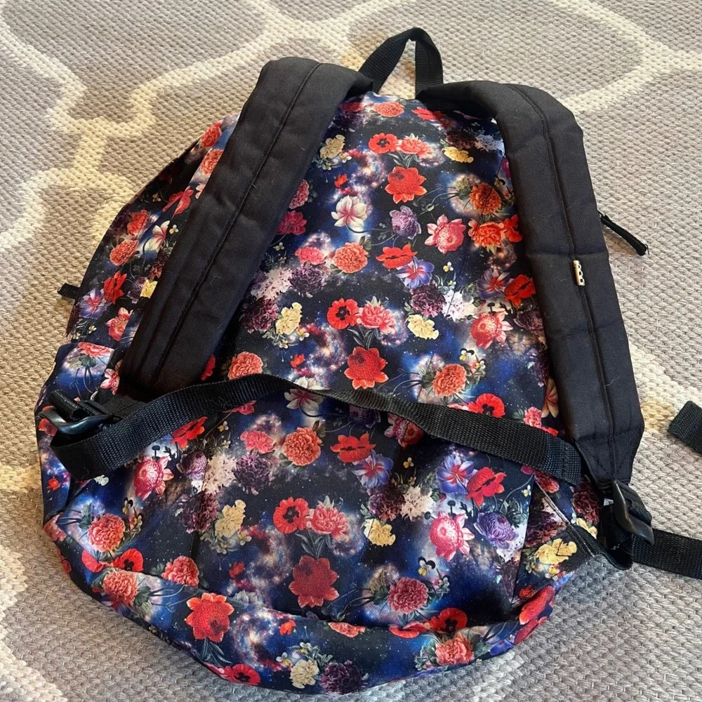Vans Realm Classic Patch Galaxy Floral Print Backpack‎ Bookbag Warped tour